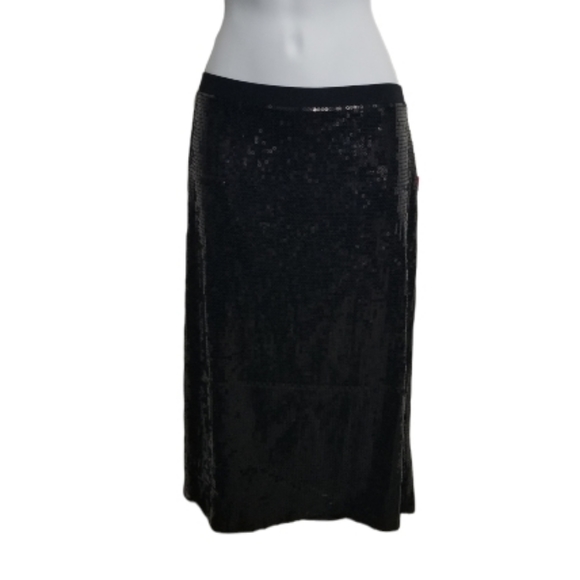Vince Camuto Black Sequins Skirt Medium - Picture 2 of 4